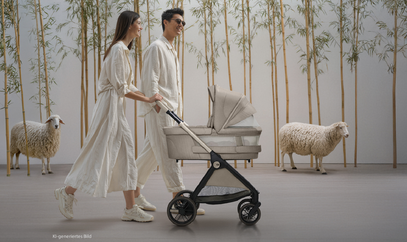 Bellagio Primo, der luxuri&ouml;se Kinderwagen, der sich mit einem Klick schlie&szlig;en l&auml;sst